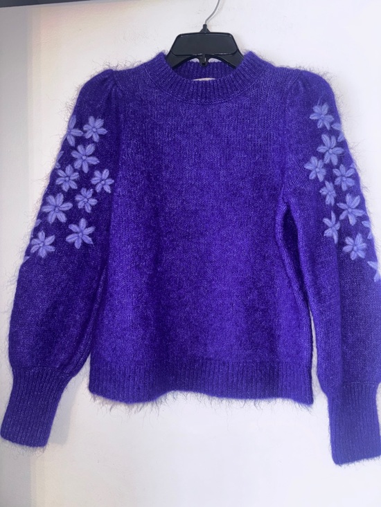 Sezane Sweaters - Sezane Purple Floral Sweater